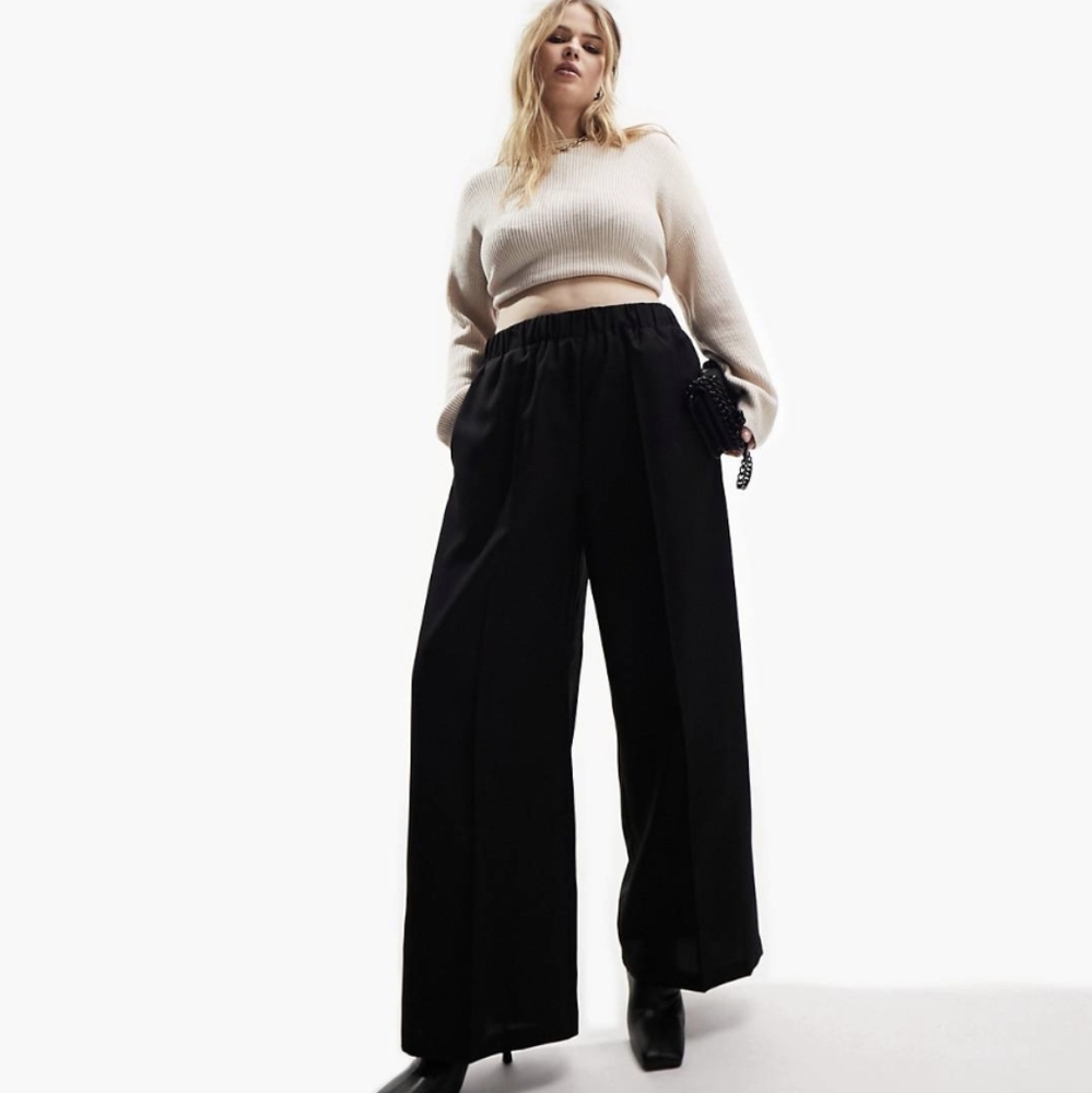 Wide leg dress pants